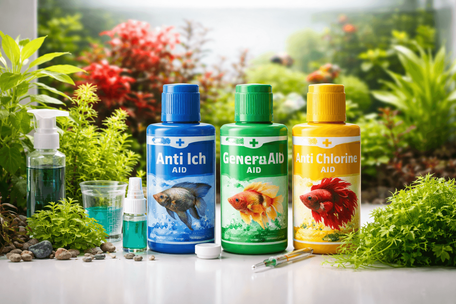 Fish medicines for aquarium treatment anti ich anti chlorine and fish health care